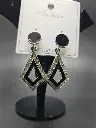 Earring Kite Design with Inner Black Stone Attached