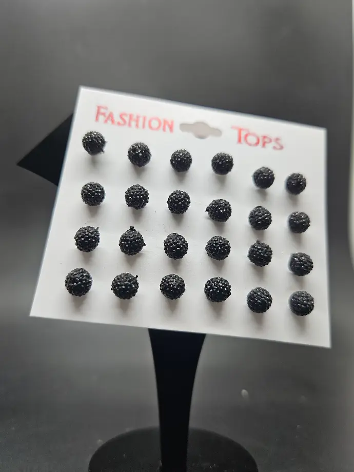 [IX2400817] Earring Black Mulberry Design 
