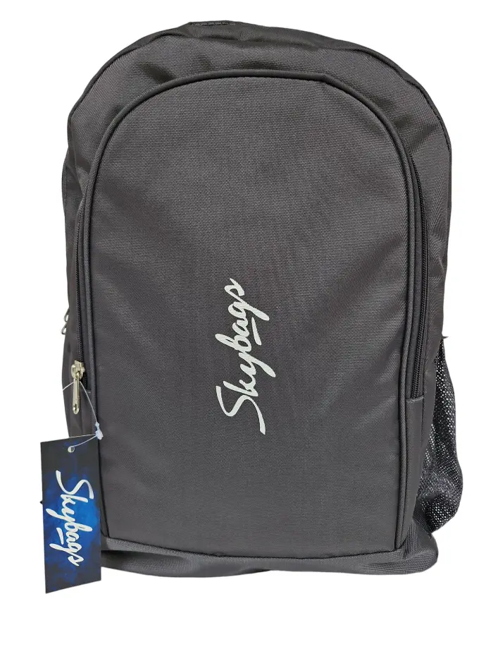 [IX2400897] Skybags School Backpack Bag Front Large Curved Zip (Black)