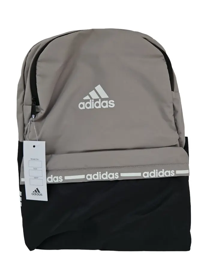 [IX2400902] Adiddas 2 Color School Backpack Bag 16x12 inch (Grey)