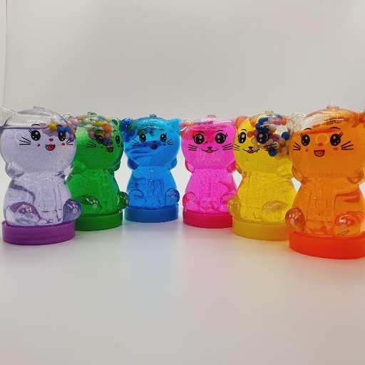 [IX000272] Cat Theme Crystal Mud Slime  (Orange)