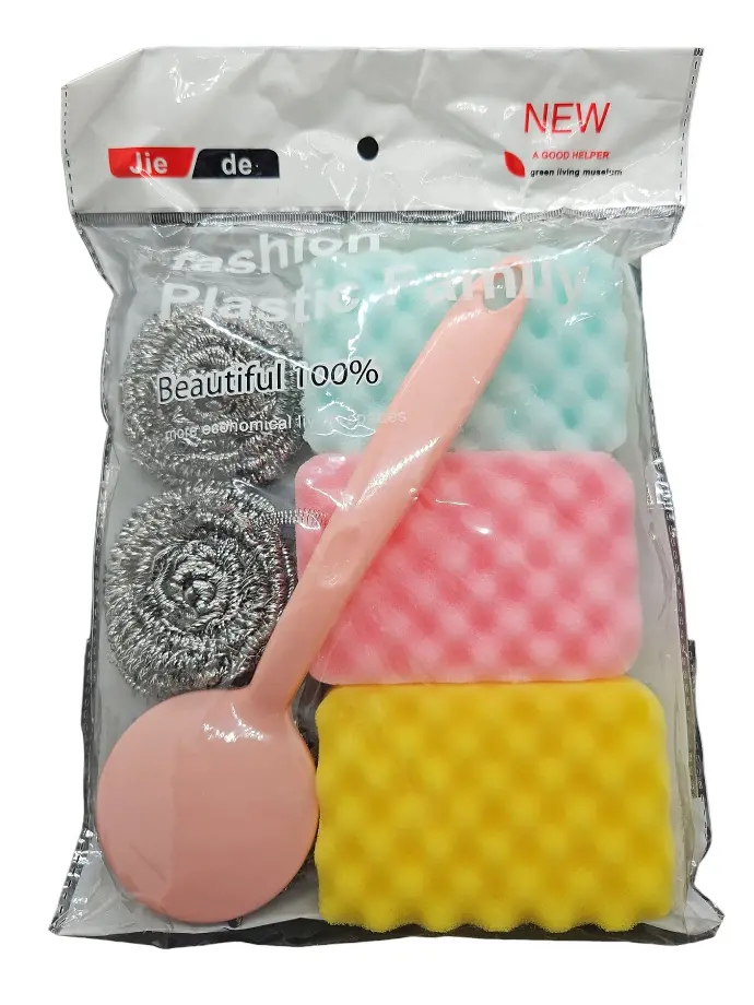 6 Pcs Scrubbers Combo Set