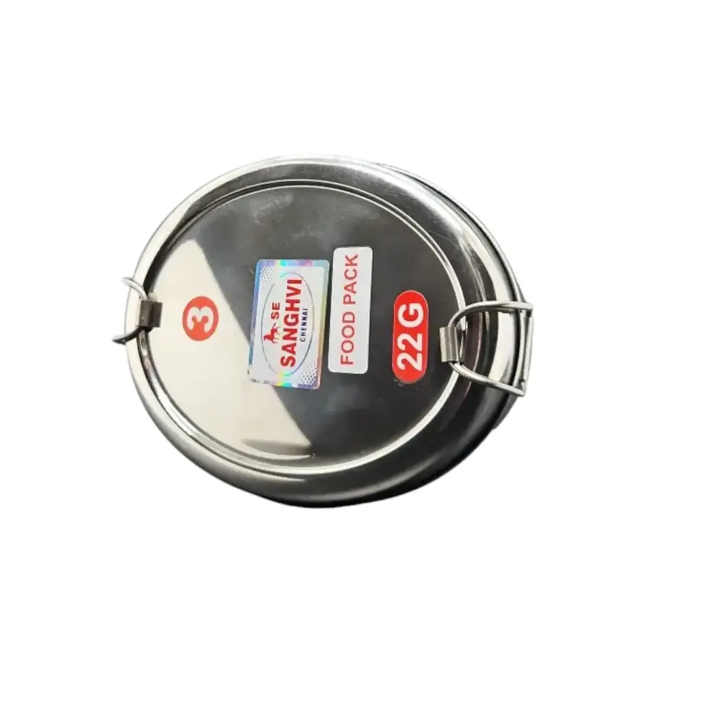 [IX2401186] Sanghvi 3 Oval Lunch Box With Clip