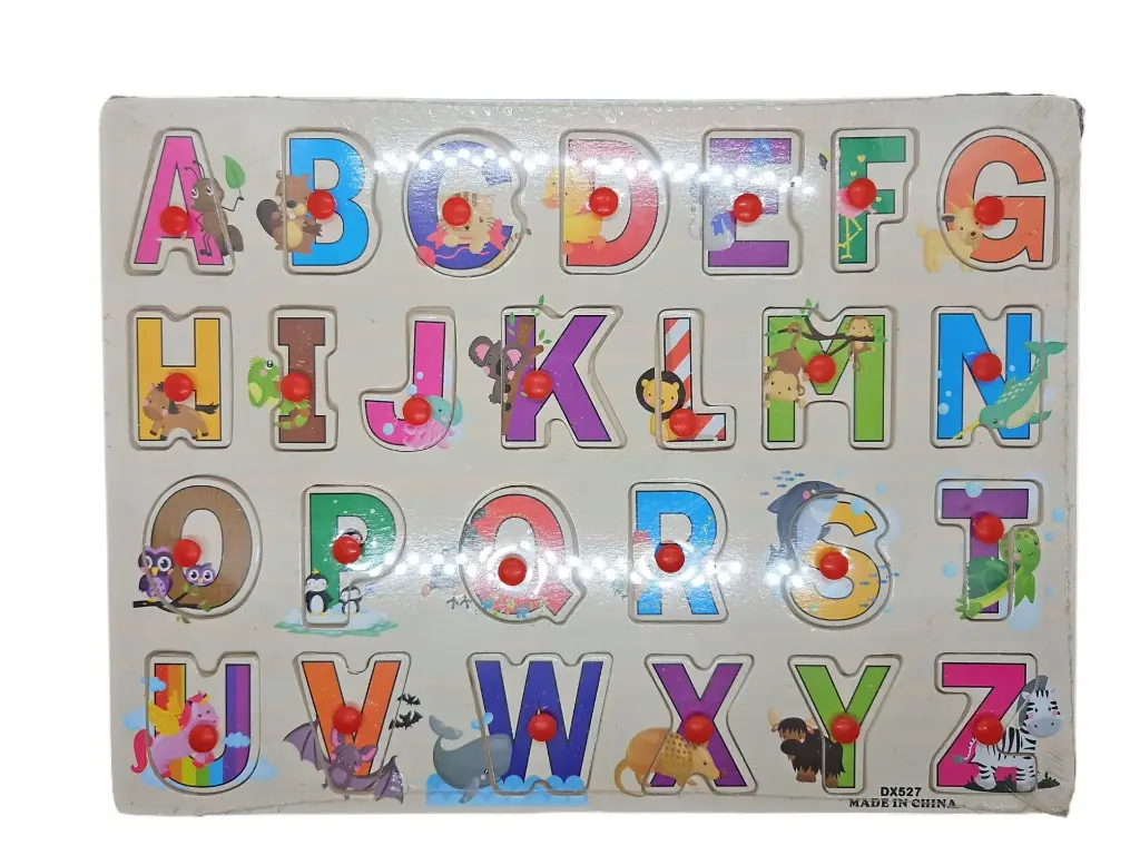 Wooden Letter / Number Board Shape Game