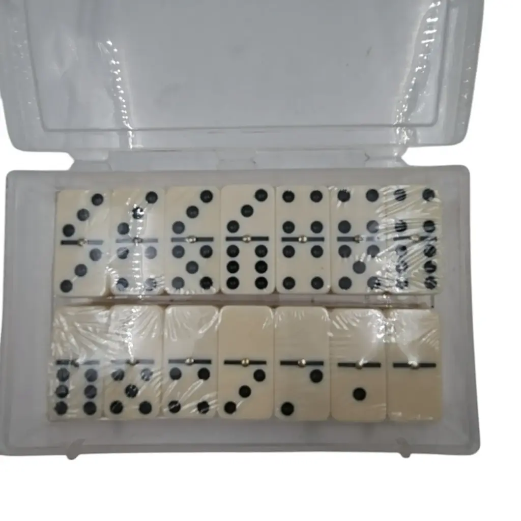 [IX2401664] Dominoes Game Set of 28 (Transparent Box)