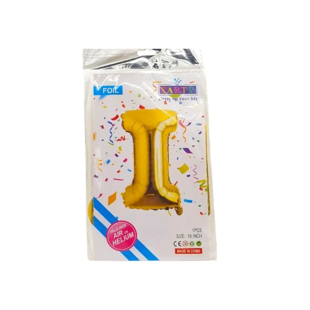 [IX000314] Gold Number Foil Balloon (1)