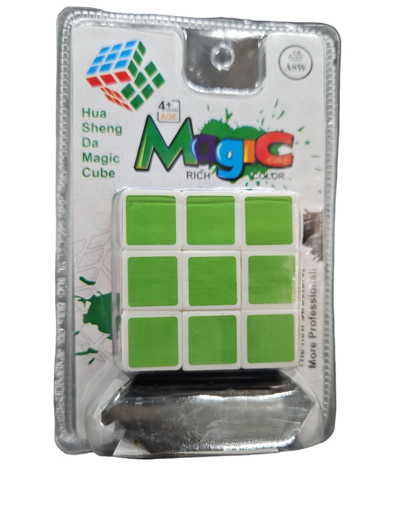 Magic Square Rubik's Cube With White Boarder & Stand