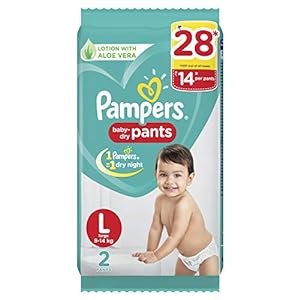 Pampers Pants With Aloe Vera Anti Rash Lotion Large MRP 30