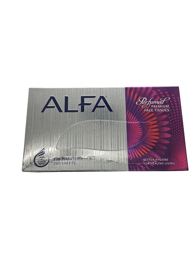 Alpha Perfumed Premium 2 Ply Face Tissue