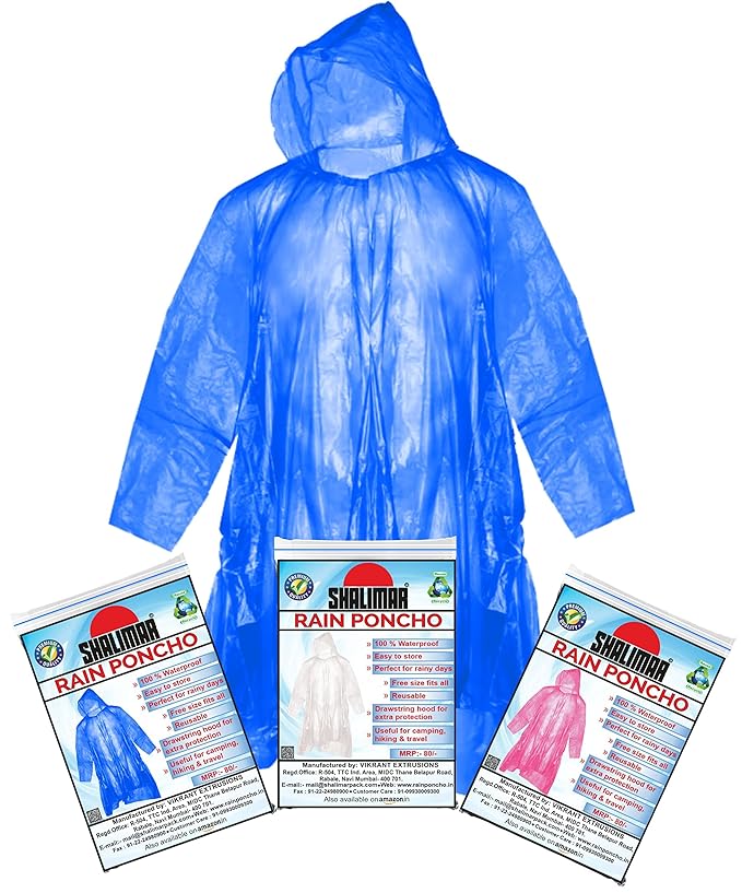 [IX2402364] Shalimar Rain Coat Adult Free Size (Red)