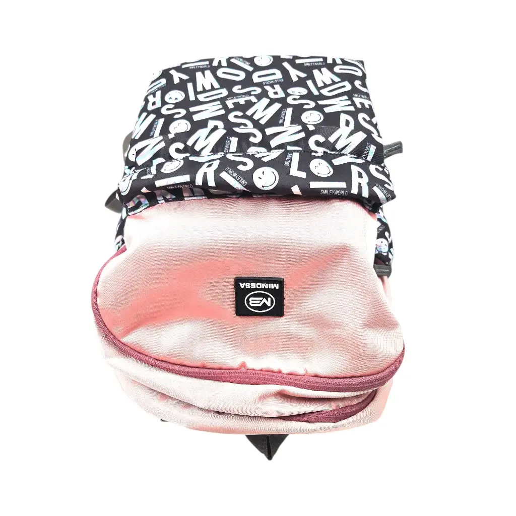 [IX2402473] LP Newgen Bags Mindesa Smiley World School Backpack (Pink)
