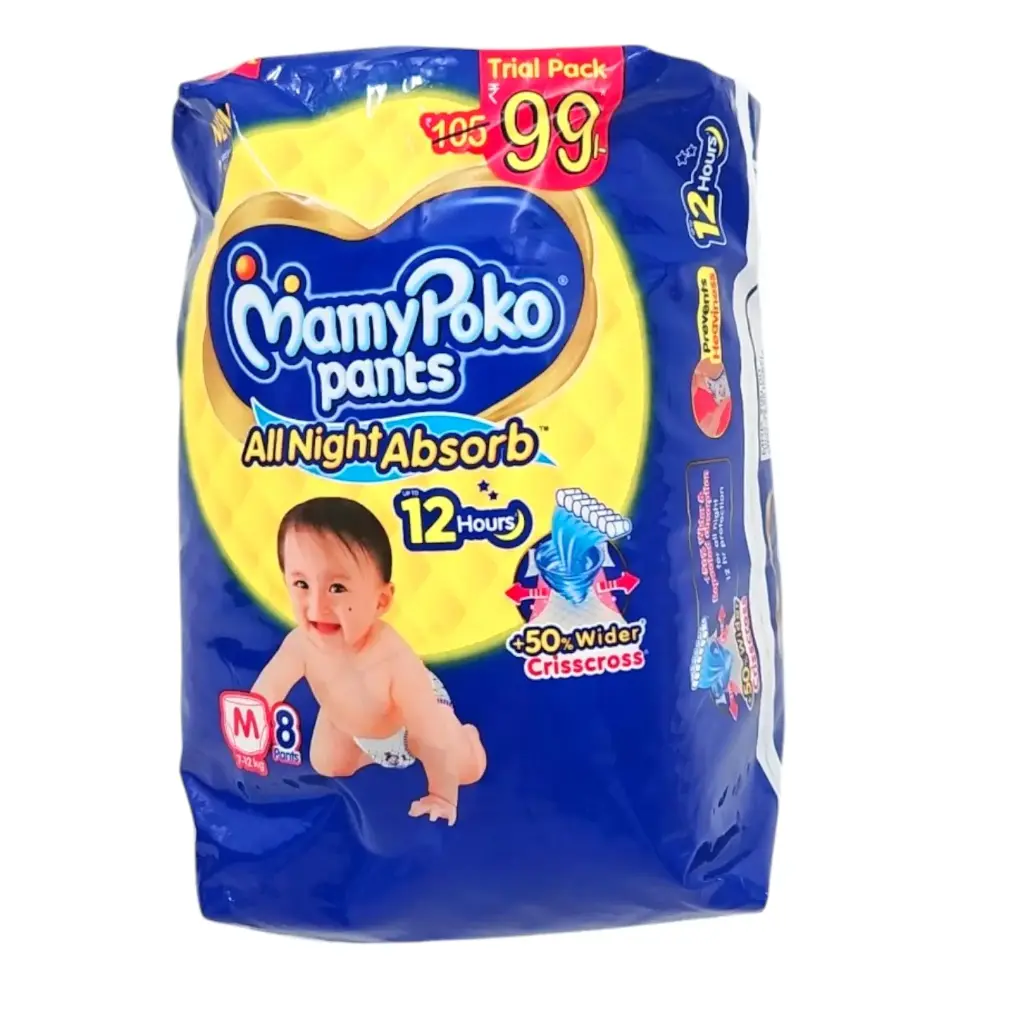 [IX2402656] Mamy Poko All Night Absorb Diaper Pants Medium Pack Of 8
