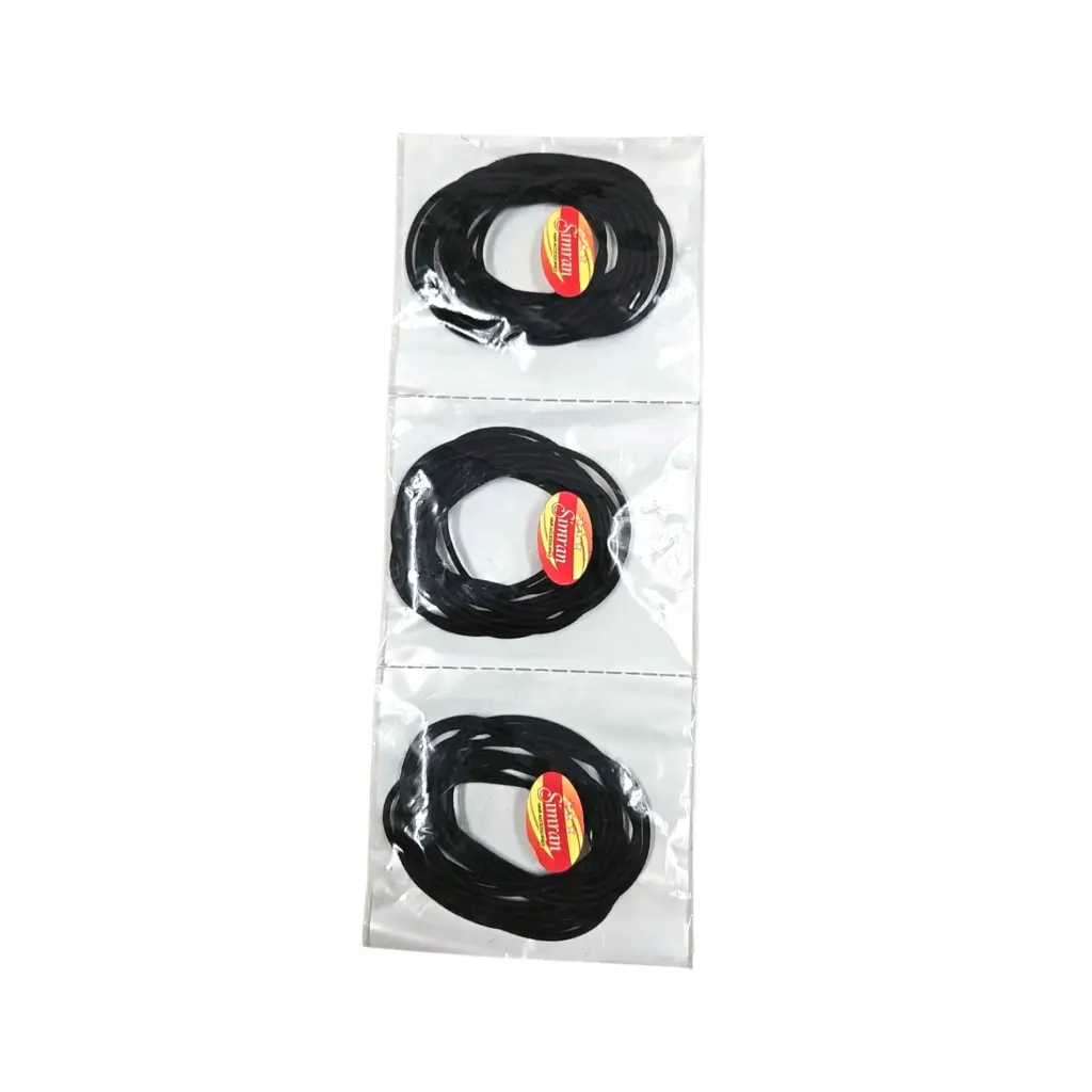 Simranc Hair Bun Elasti Black Rings 