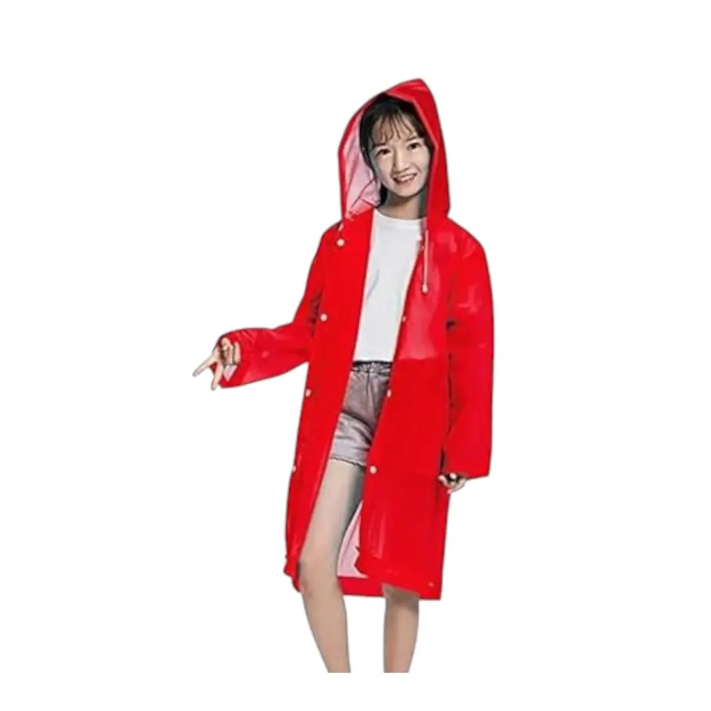 [IX2402708] 1516 Ranger Prime Premium Kids Rain Coat with School Bag Pocket 30 Inch (Orange)