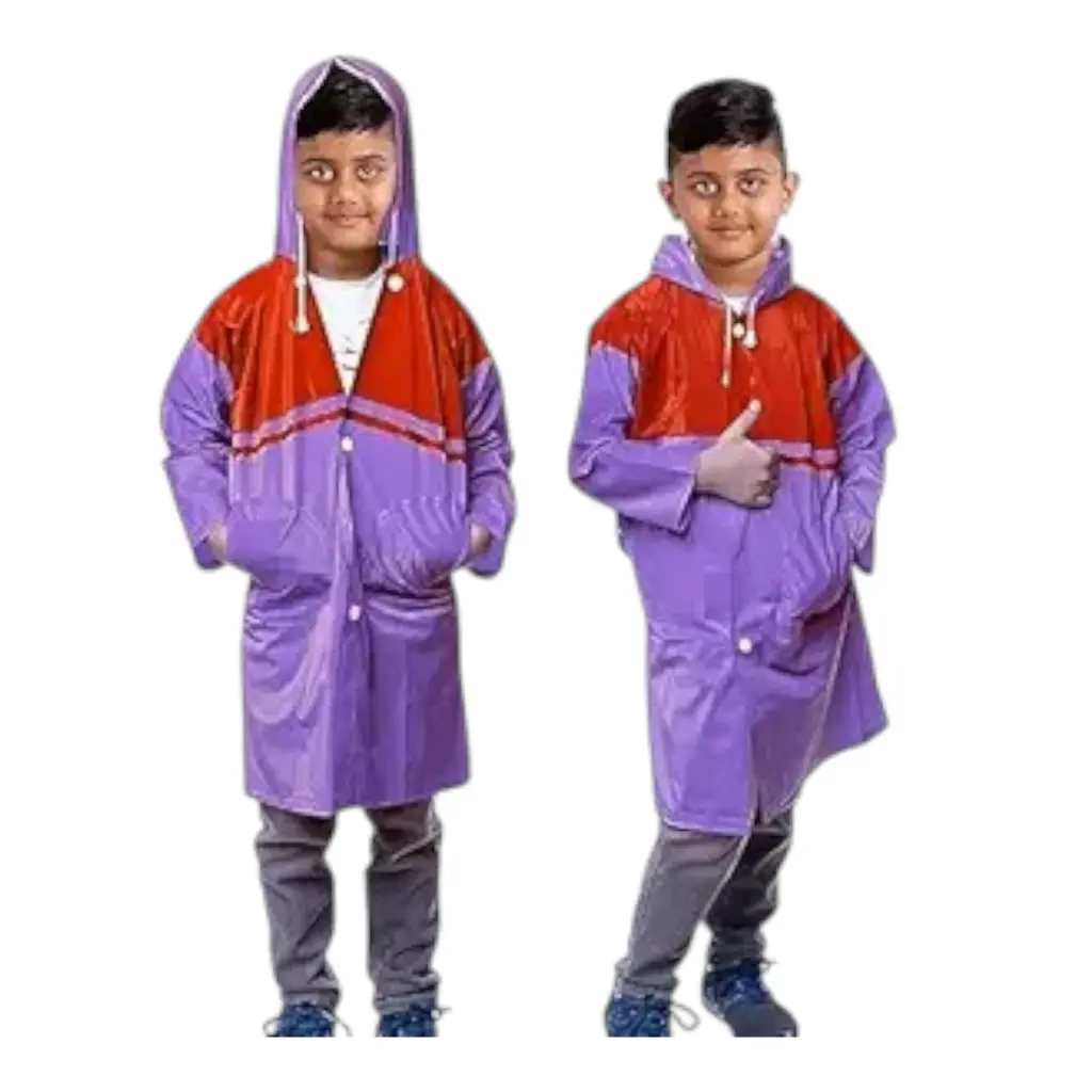 [IX2402713] 1516 Ranger Prime Premium Kids Rain Coat with School Bag Pocket 33 Inch (Pink)