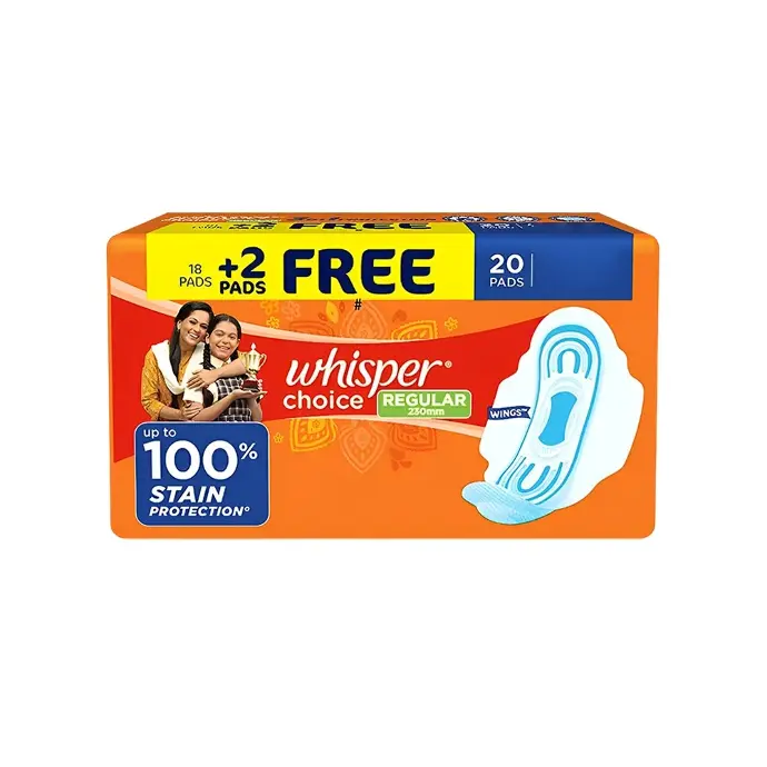 Whisper Choice Regular 230mm Pads Pack of 18+2