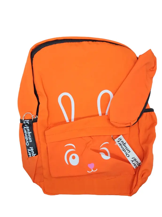 Rabbit Face Print School Bag/Backpack Single Main Pocket 40x28cm