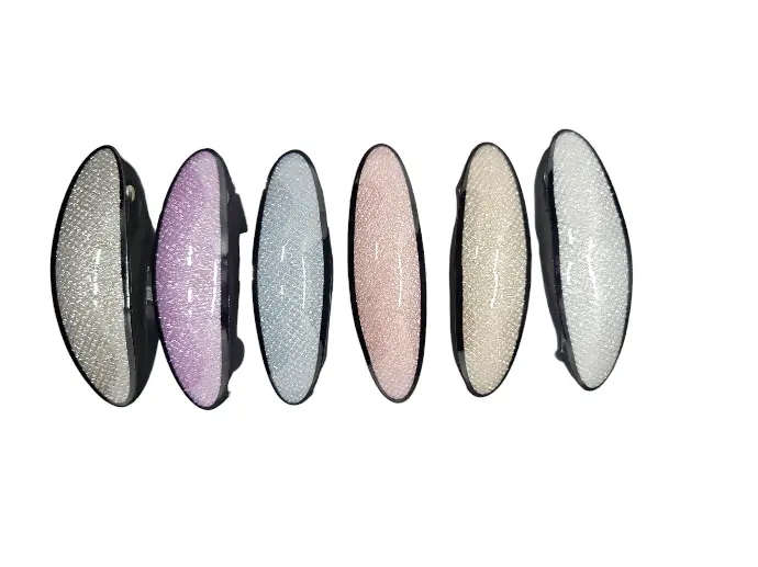 Hair Clip Glitter Design with Glossy Black Frame 10x2.5cm