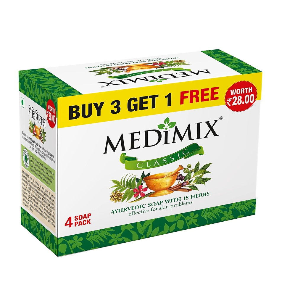 Medimix Classic 3+1 (75g x 4 = 300g) MRP 96
