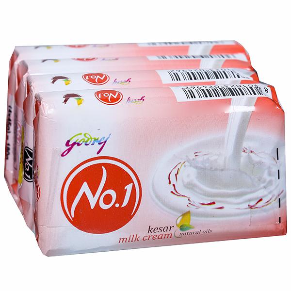 [IX2402978] Godrej No.1 Bar Soap Jasmin Milk Cream 4x53g MRP 40
