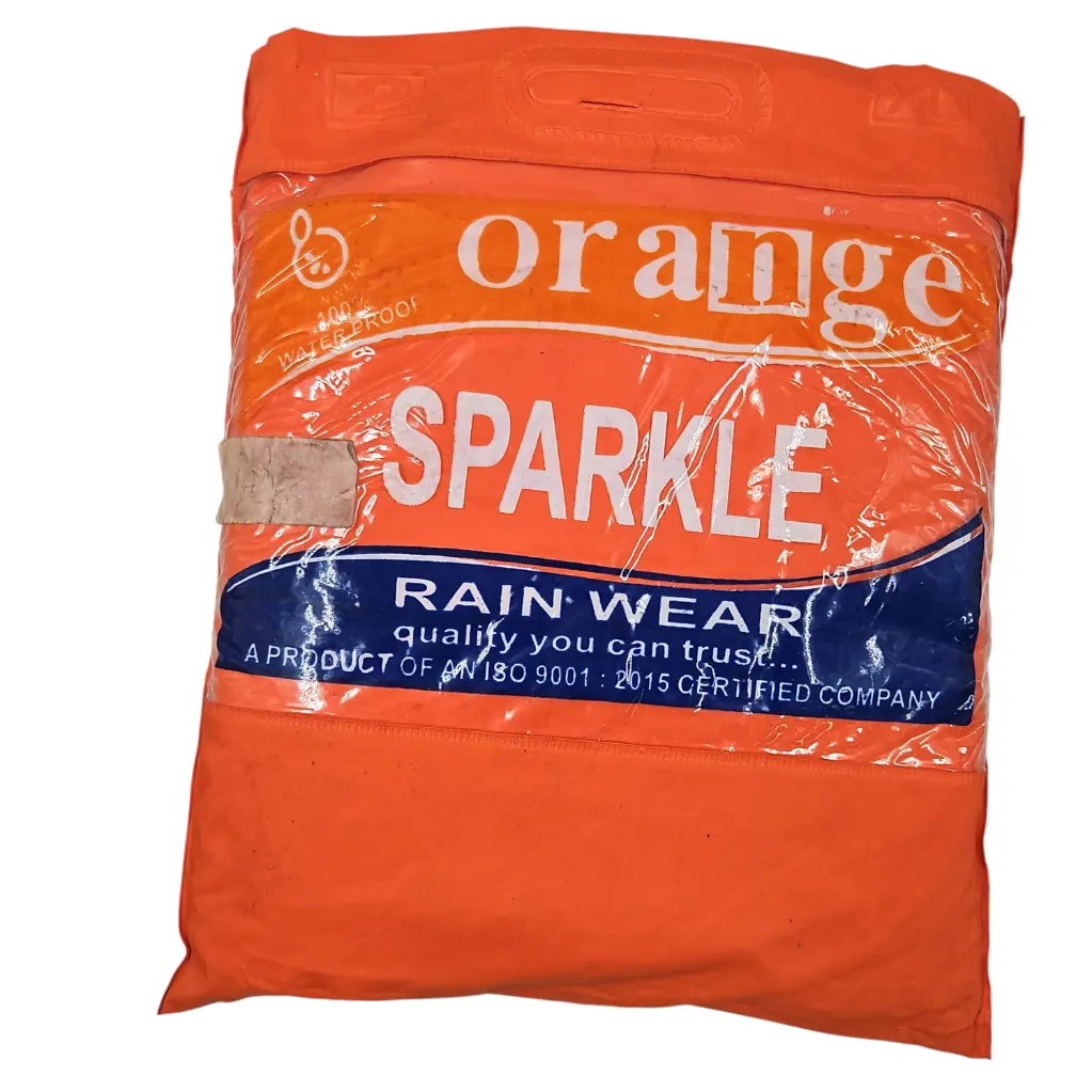 Orange Sparkle Rain Wear Set