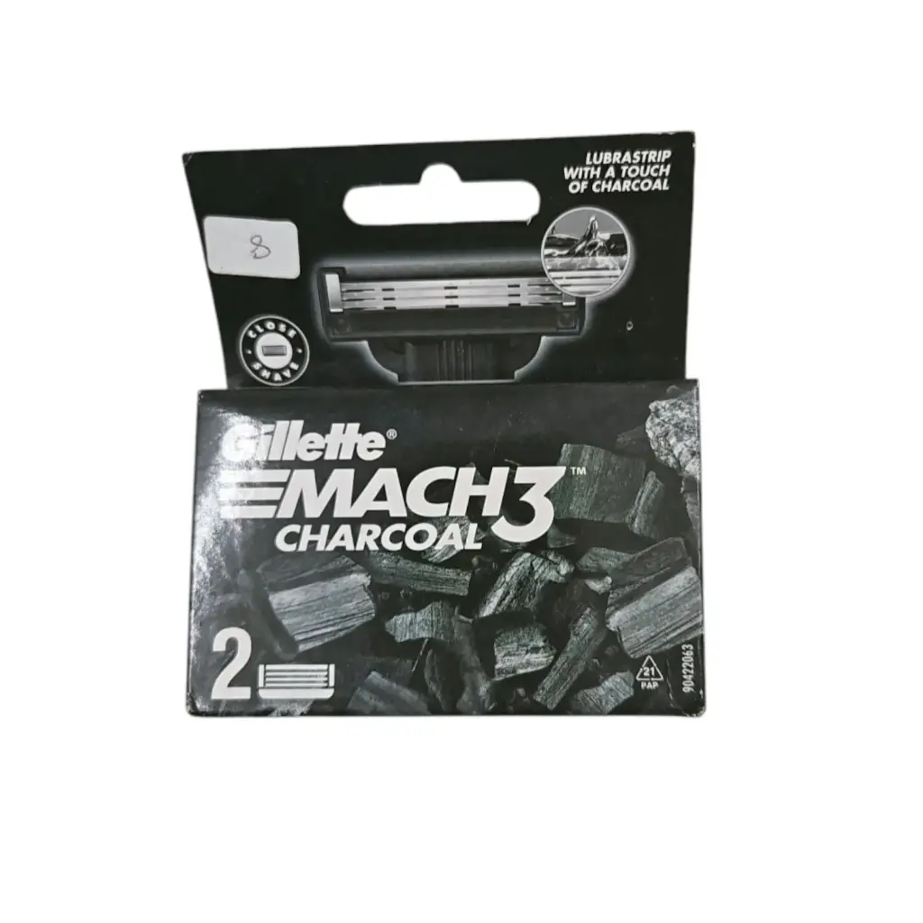 Gillette Mach 3 Charcoal 2 Pcs/Pkt