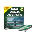 Gillette Vector + Replacement Cartridge 4 Pcs/Pkt 