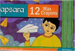 Apsara 12 Shade Wax Crayons 