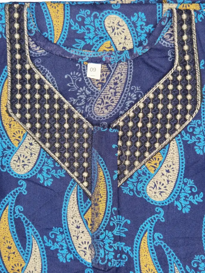 [IX2403476] N-180 Alphine Mehandi Printed Maxi 60 