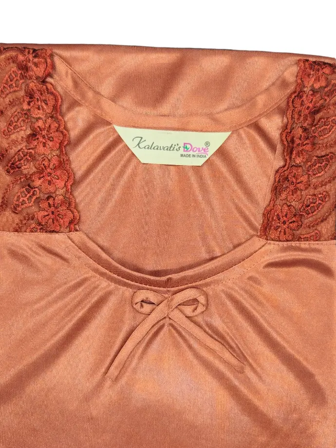 N-K32 Kalavati's Dove Satin Gown