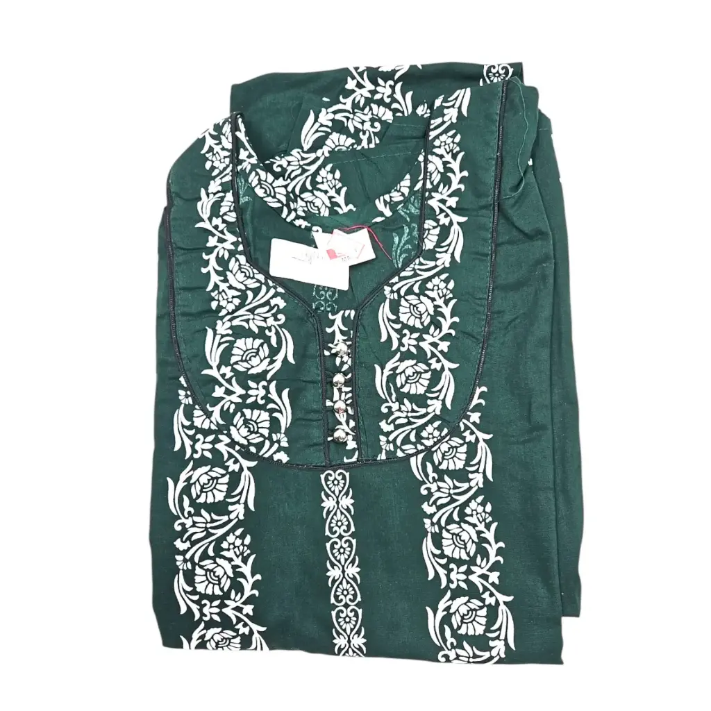 [IX2403561] SL Silver Beads Neck Design Printed Maxi XL