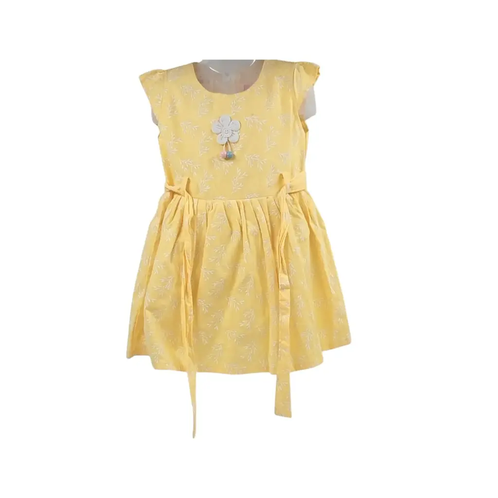 Rich Baby Smiling Flower Girls Cotton Frocks
