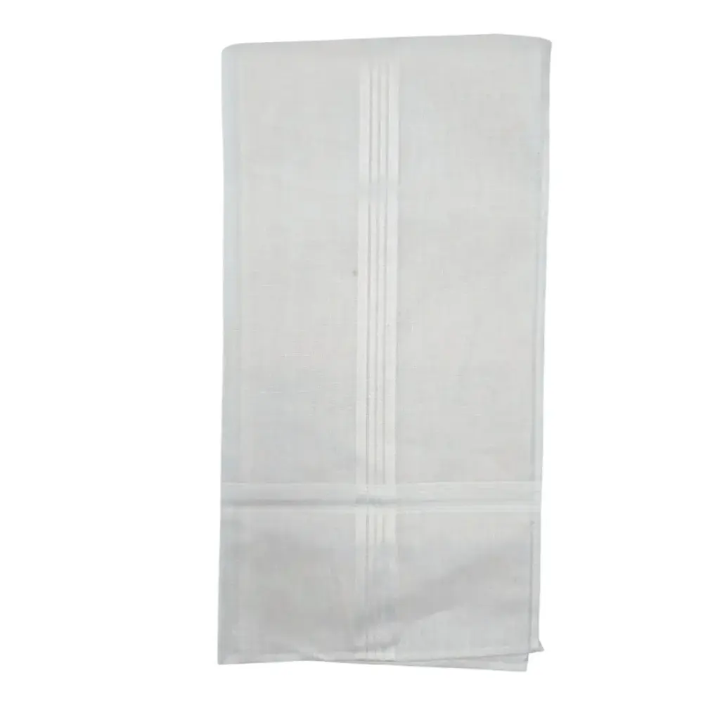 0555 Leo Hankies White Kerchief Towel White Border 46x46cm