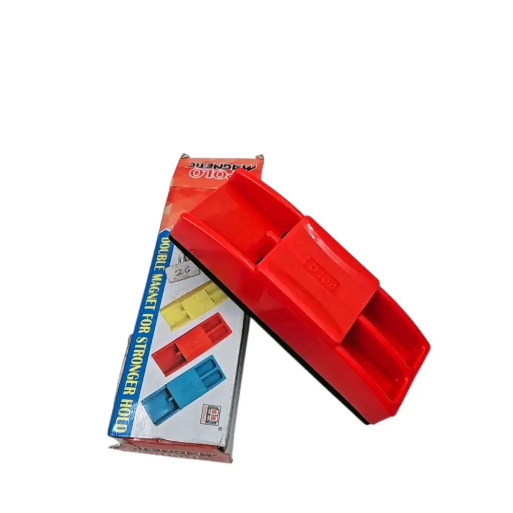 Polo Magnetic White/ Black Board Duster With Dual Marker Holder