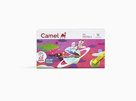 [IX2403745] Camel Oil Pastels Junior 12 Shade Free Scraping Tool