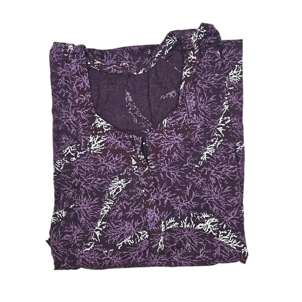 N- 85 White & Purple Printed Cotton Maxi 56