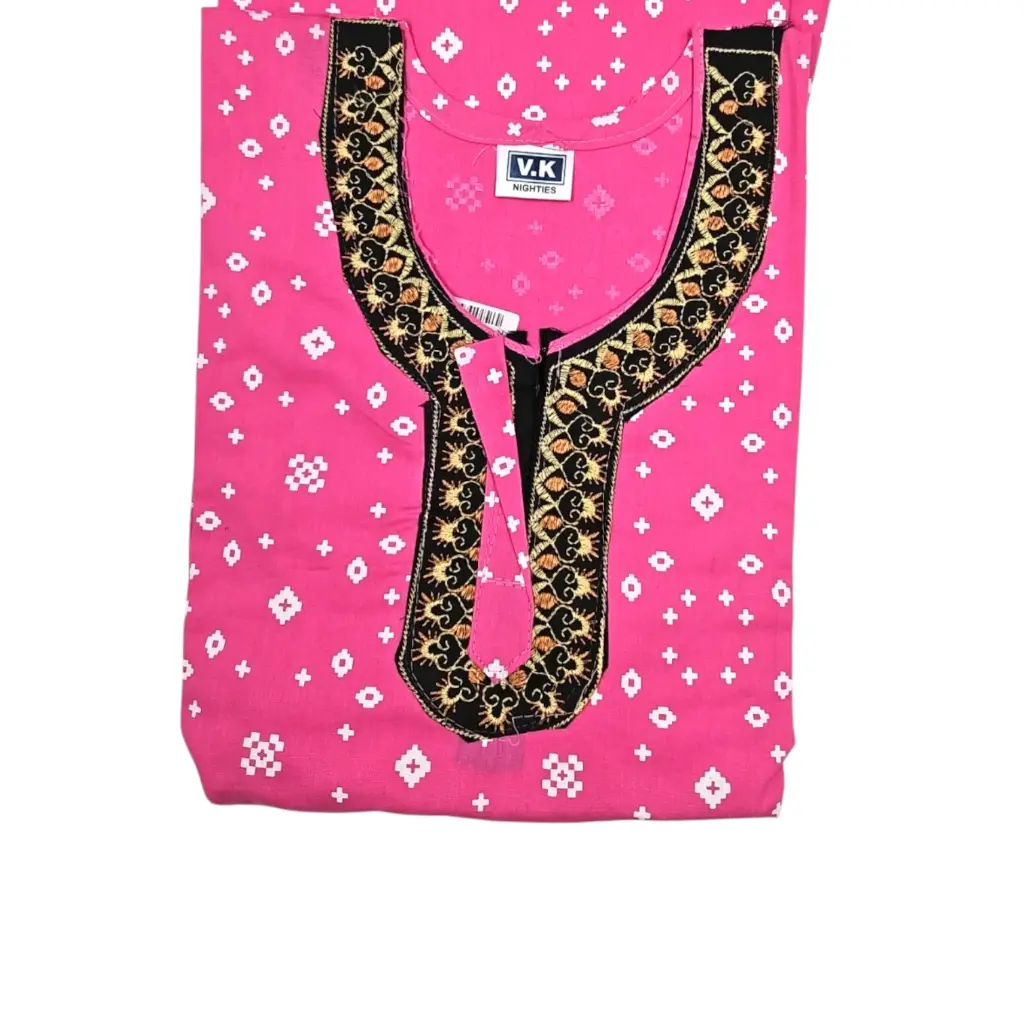 VK Nighties Embroidery Neck Maxi 56