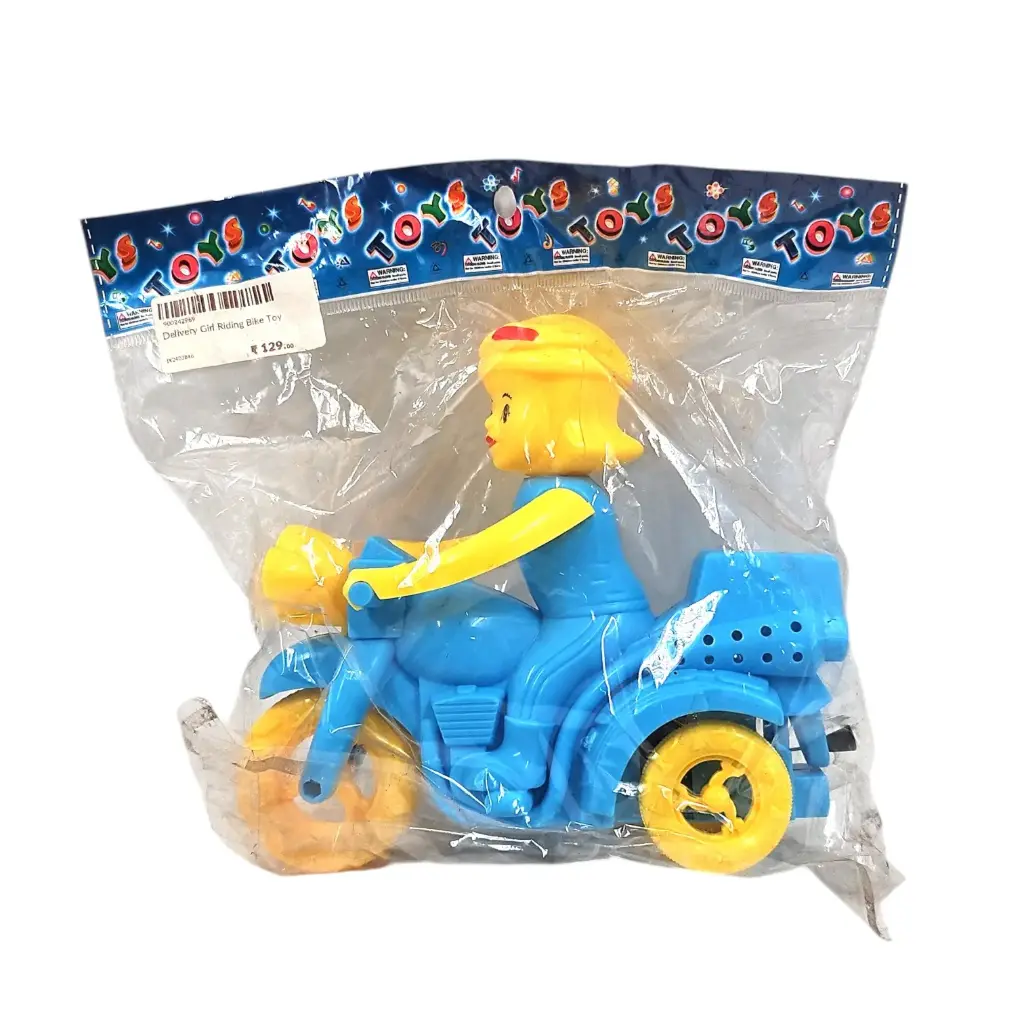 Delivery Girl Riding Bike Toy