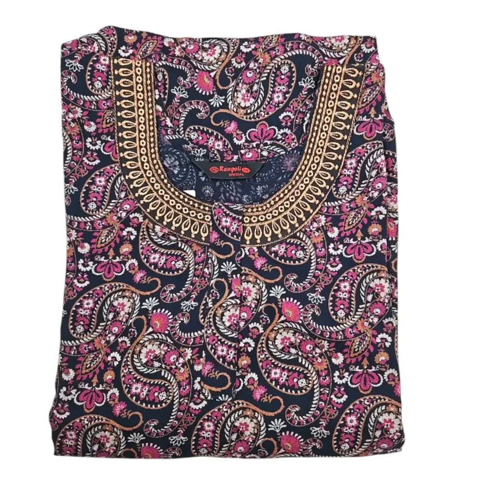 Vismaya Fashion Rayon Embroidery Neck Maxi 56