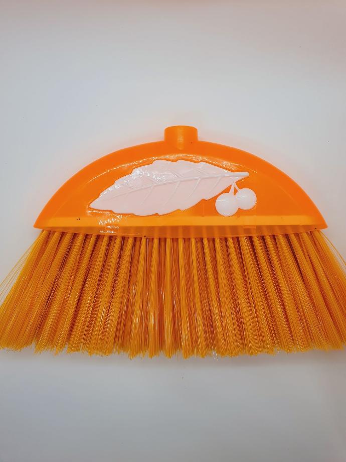 [IX000341] Plastic Brush Broom Leaf With Steel Holder  (Orange)