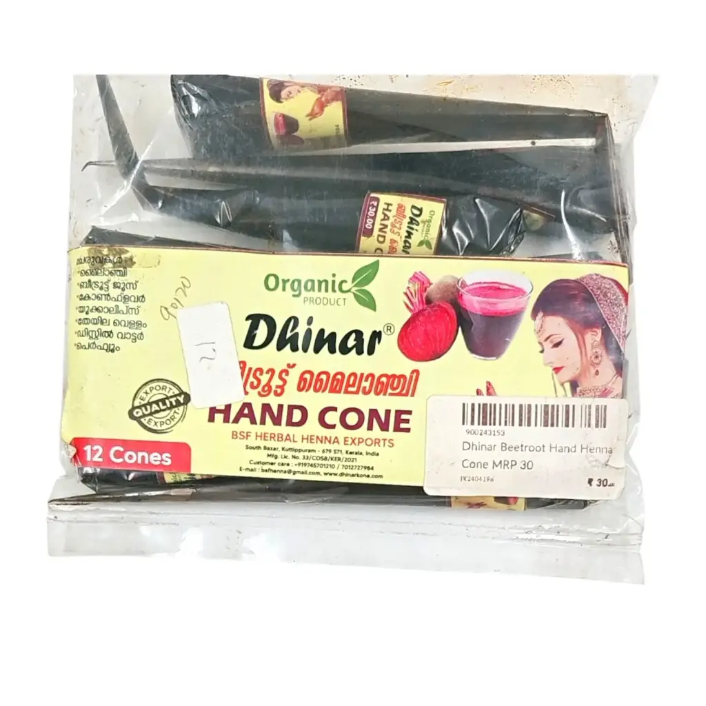 Dhinar Beetroot Hand Henna Cone MRP 30 