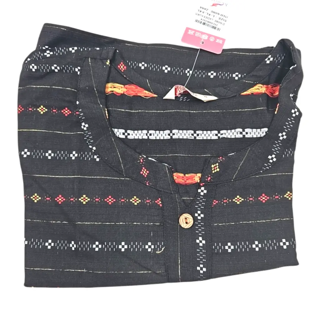 Morvee Zara Black Thread Line Ladies Kurti