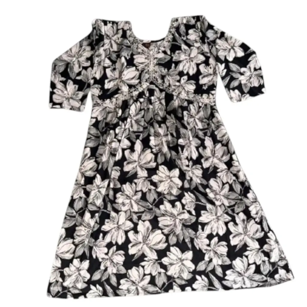 [IX2404226] Muziri Rayon Printed Umbrella Flare Top