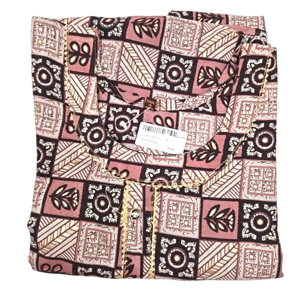 [IX2404236] 2298 Coil Foil Neck With Square Design