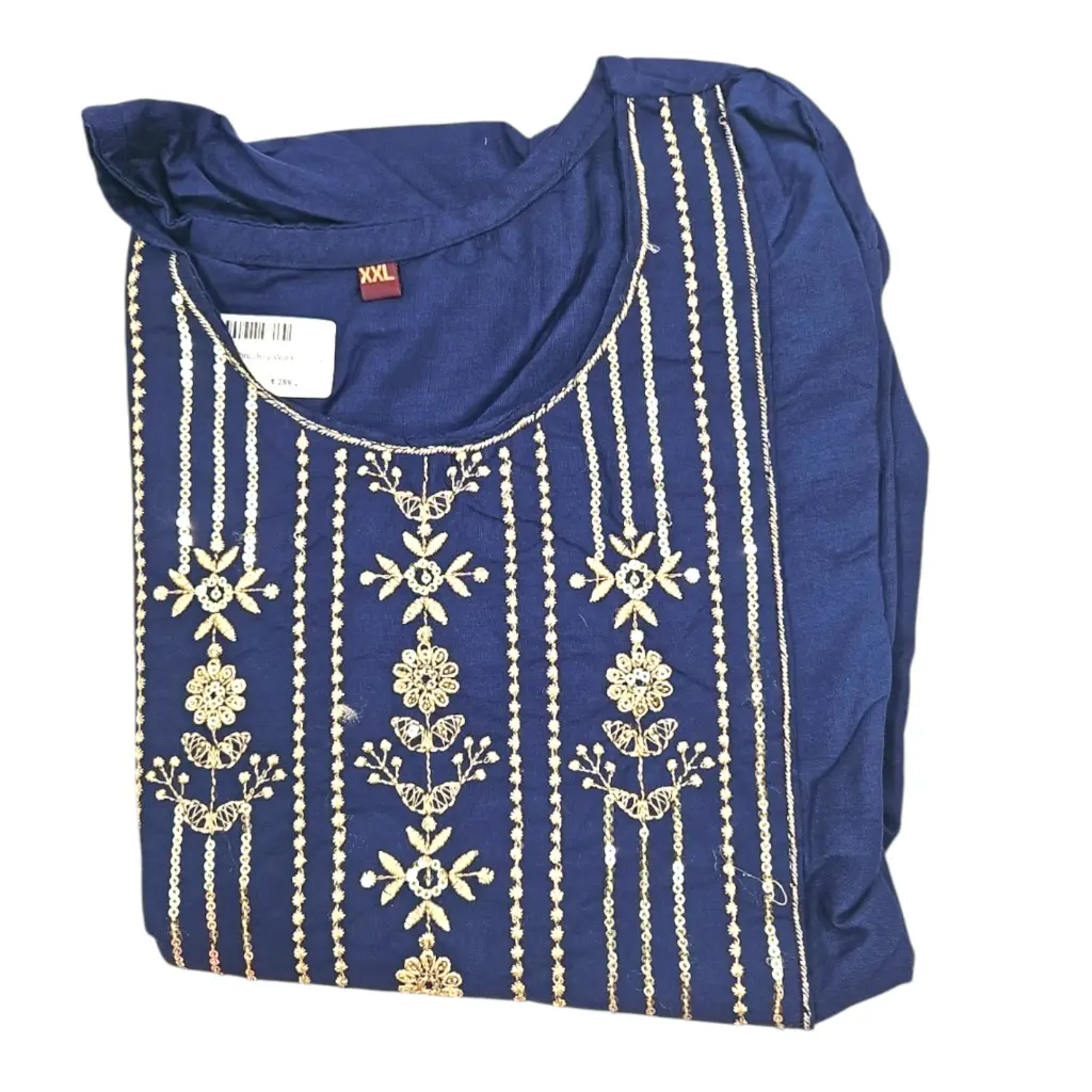 519 Rayon Embroidery Work Kurthi Top