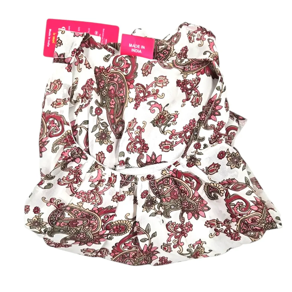 K Lounge Girls Short Printed Shiffon Top