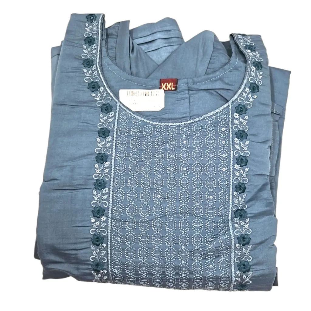 Churidar Set With Organza Shawl XXL