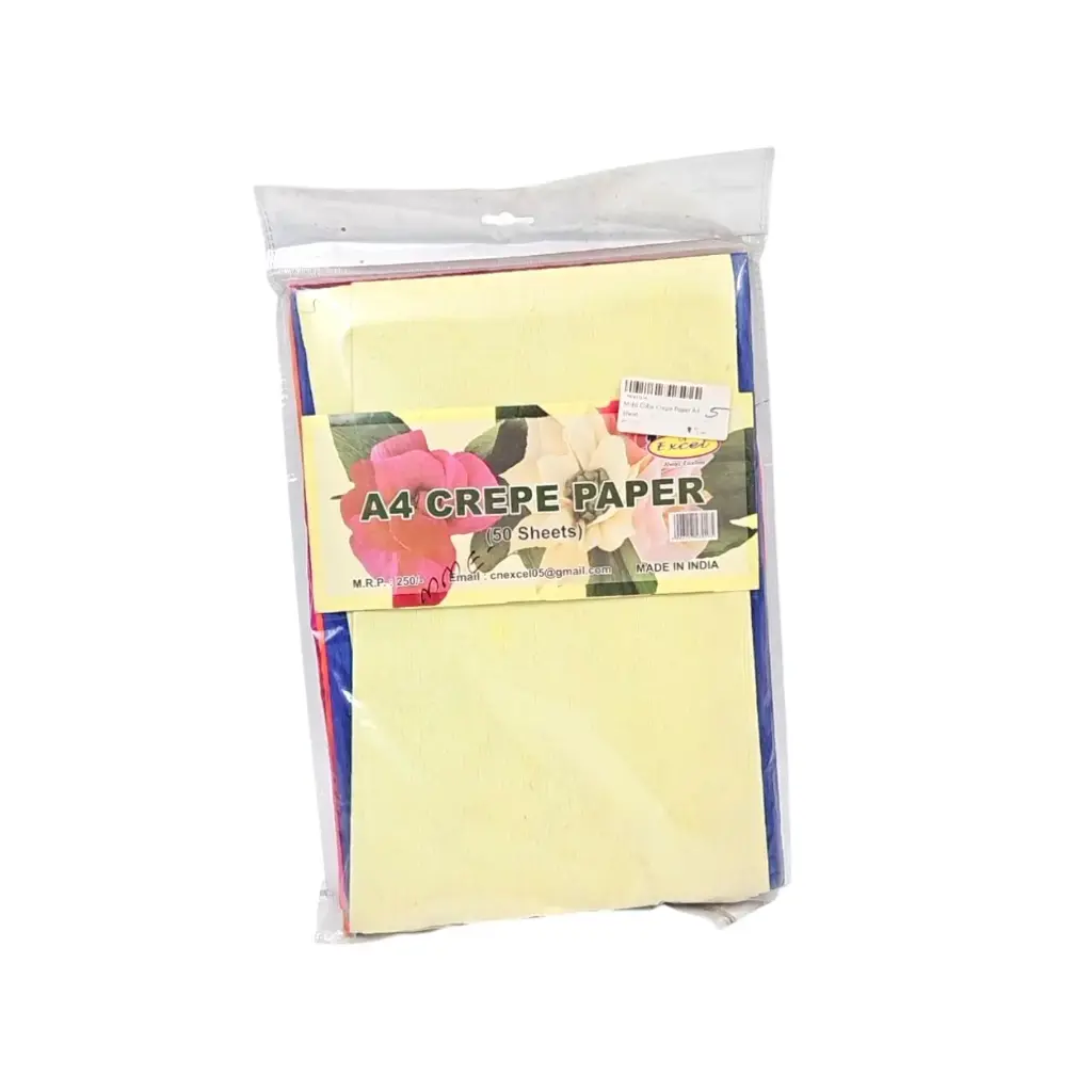 Multi Color Crepe Paper A4 Sheet 