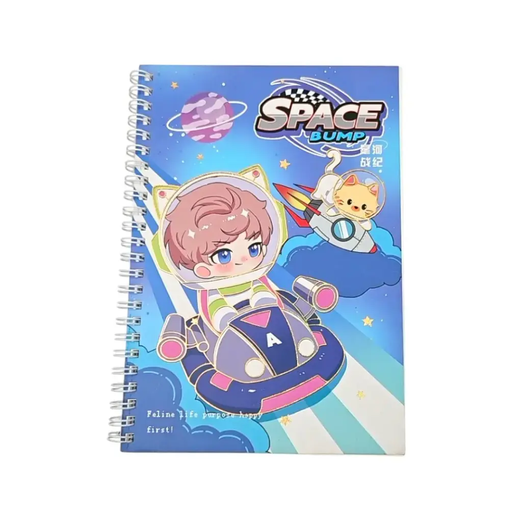 Cartoon Themed Spiral Diary