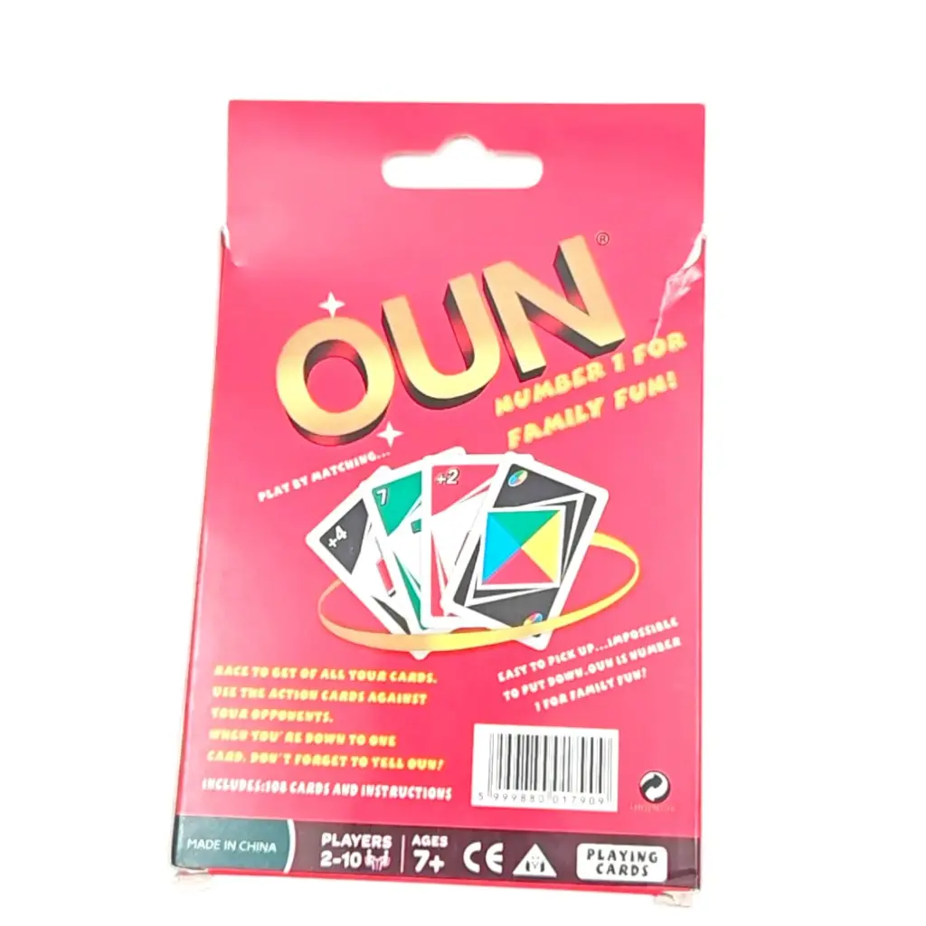 Uno Playing Card Game For 7+ Years Family Fun 